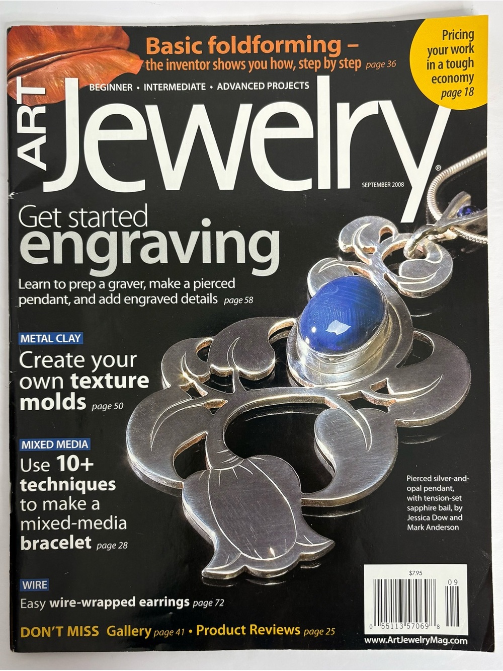 Art Jewelry Magazine Get Started Engraving September 2008